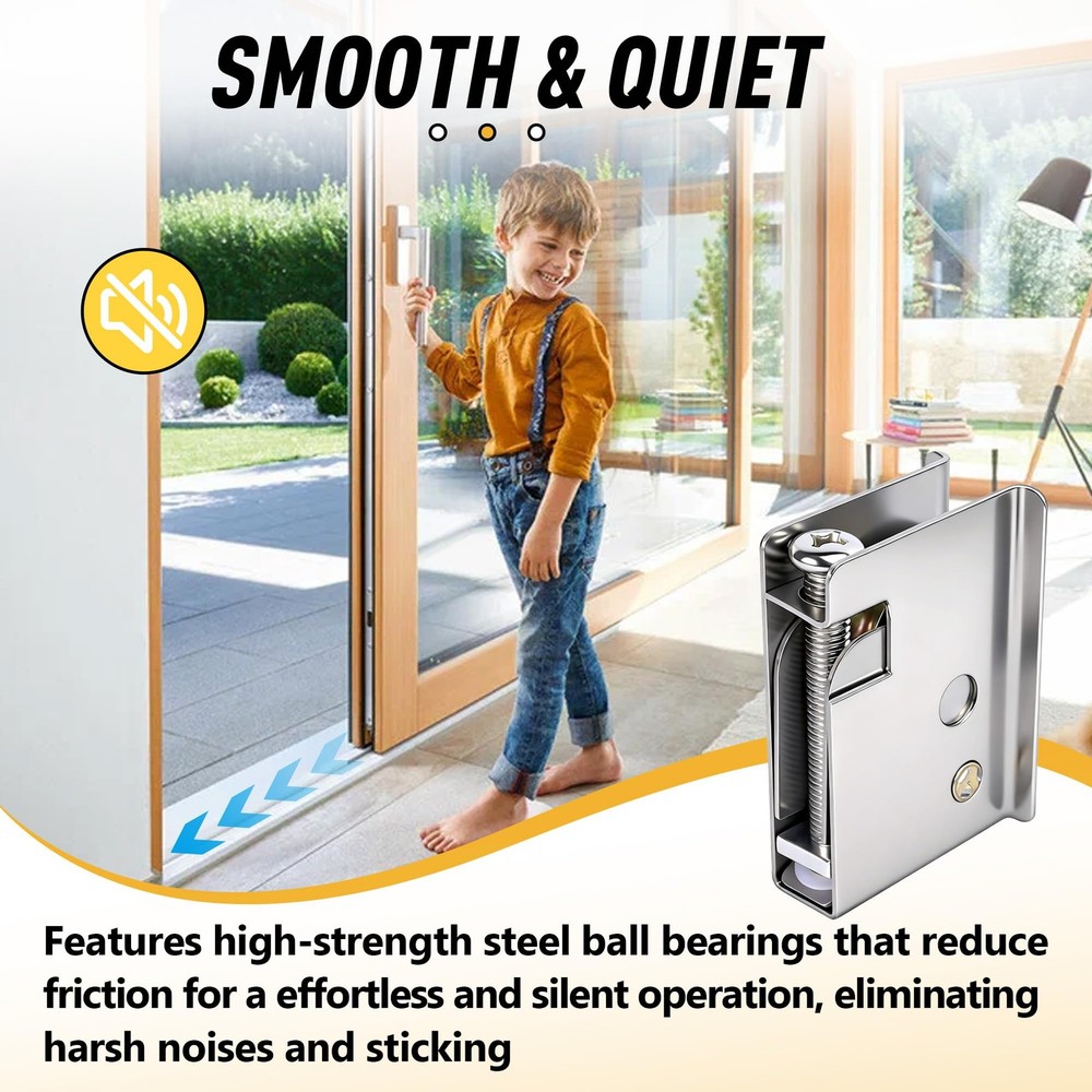 0C5Y00P0 Sliding Patio Door Rollers (2-Pack) | Compatible with Silver