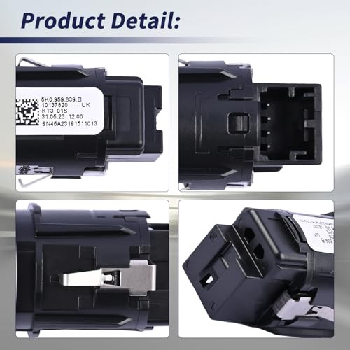 5K0959839 Engine Ignition Start Stop Switch Button Compatible with VW Eos Golf