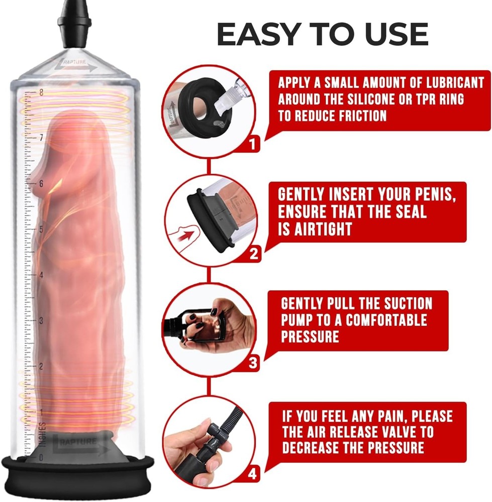 Manual Penis Pump for Erectile Dysfunction with Adjustable Pressure and Comfort