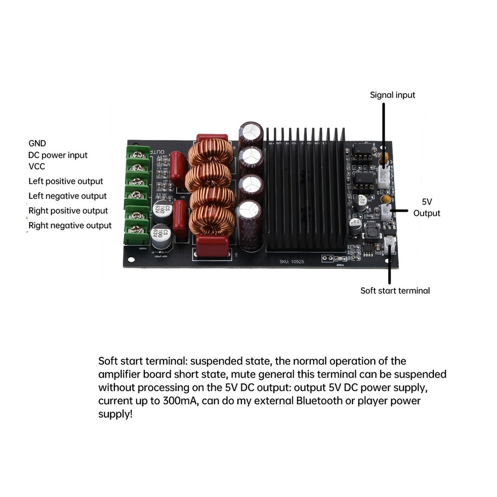 Amplifier Board Adopts an 85mR MOSFET and an optimized gate driver scheme