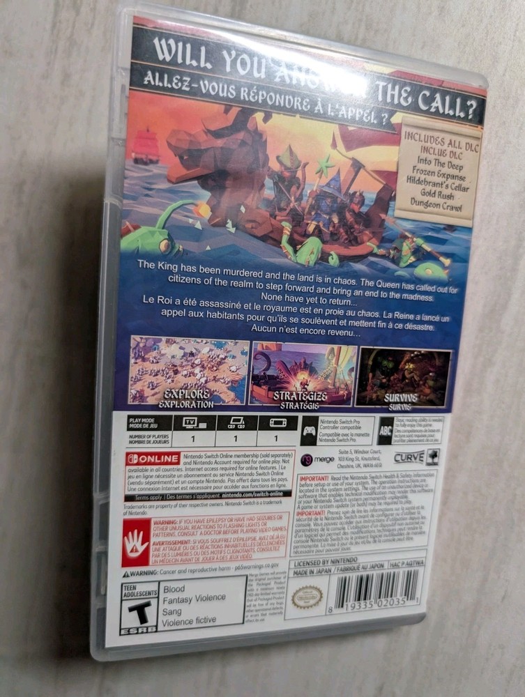 NO GAME For The King Nintendo Switch Case