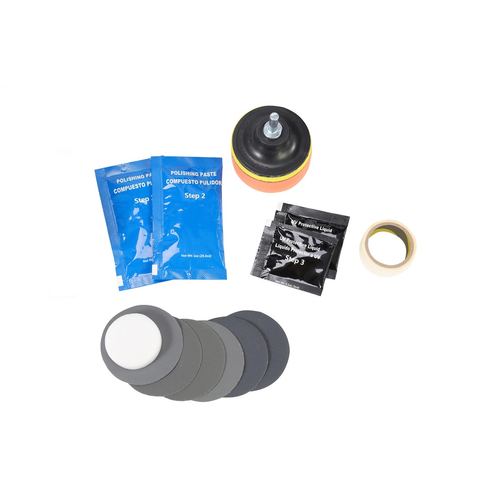 Headlight Restoration Polish Kit with Lens Tools