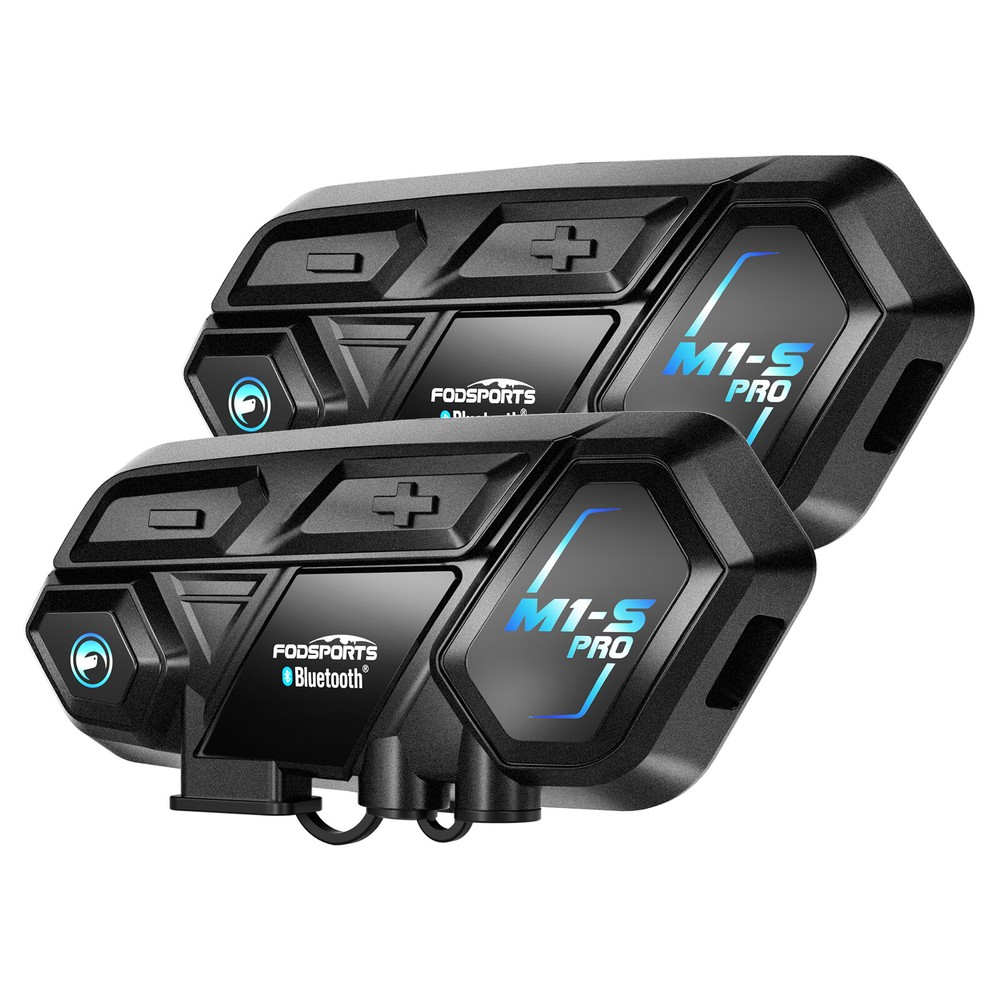 M1-S Pro Motorcycle Intercom Headset 10 Riders Bluetooth Interphone Helmet 2000m