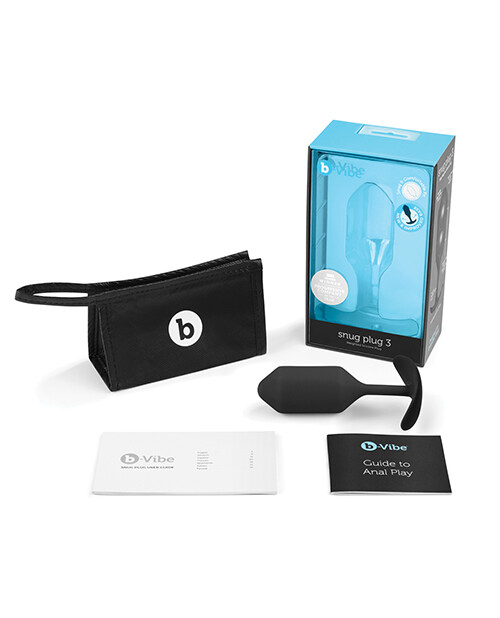 B VIBE SNUG PLUG 3 WEIGHTED ANAL BUTT PLUG