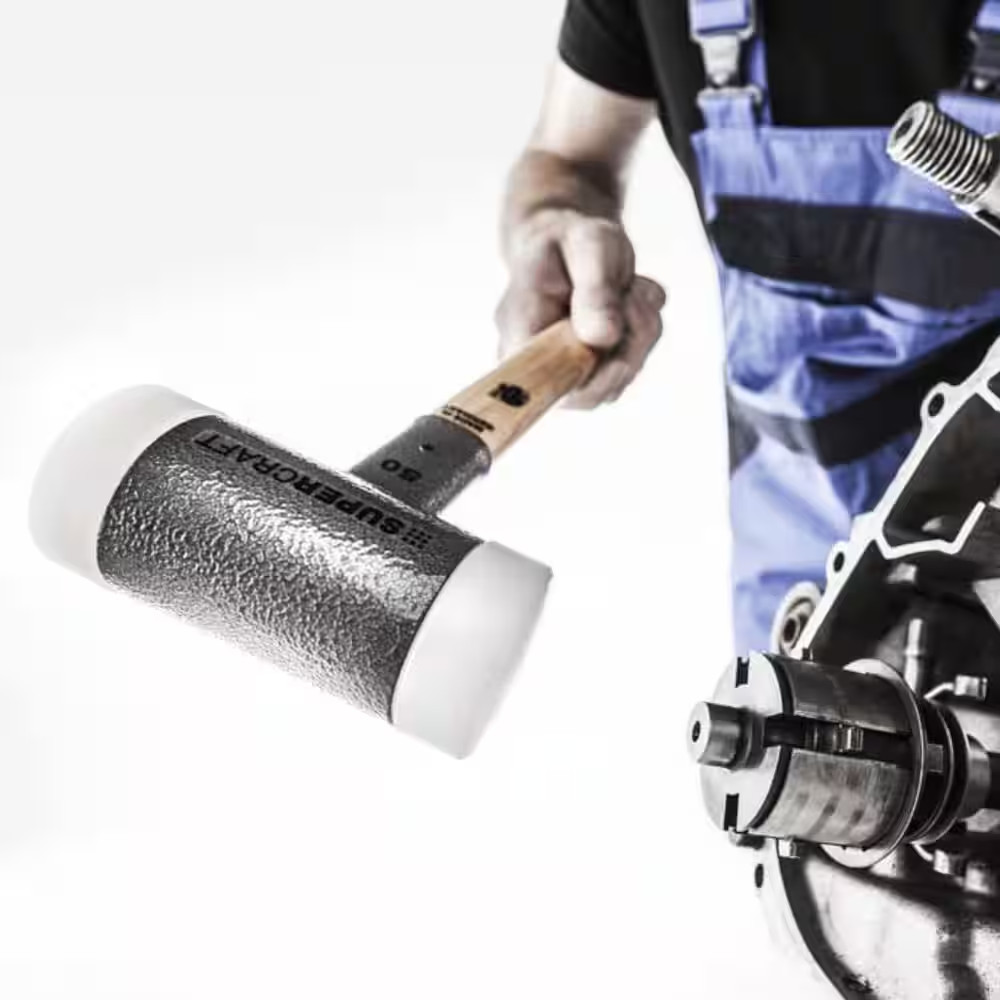 35 Oz. Dead-Blow Hammer with Hickory Handle and Replaceable Nylon Face Inserts