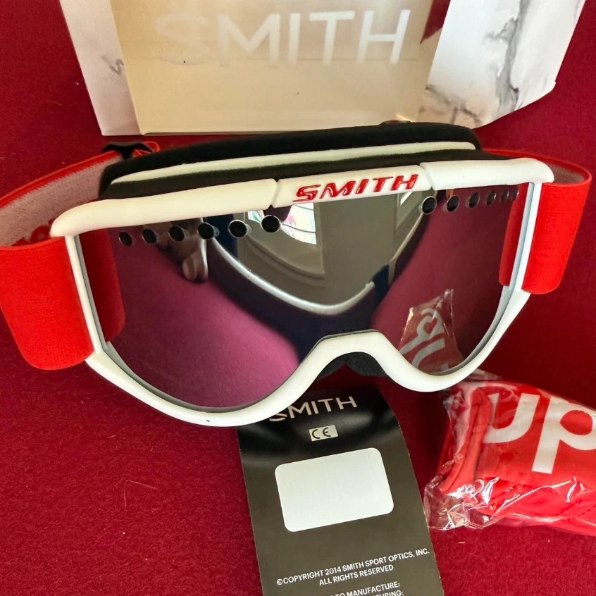 Supreme Smith FW15 Inflatable White Ski Snowboard Off-Road Goggles 2017 New Gift