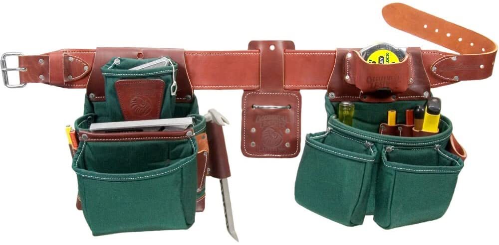 Occidental Leather 8080DB M OxyLights Framer Tool Belt Package, Medium, Green