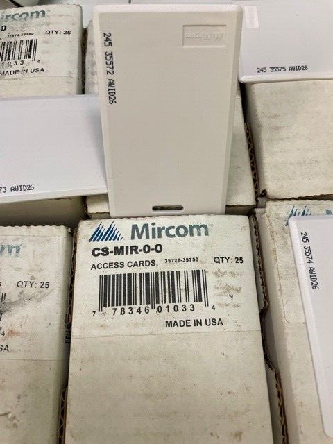 Mircom CS-MIR-0-0 Access Cards *