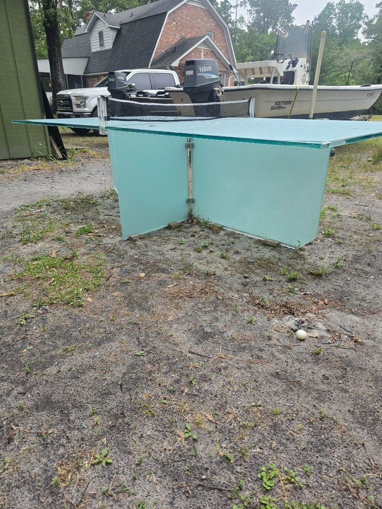 glass ping pong table