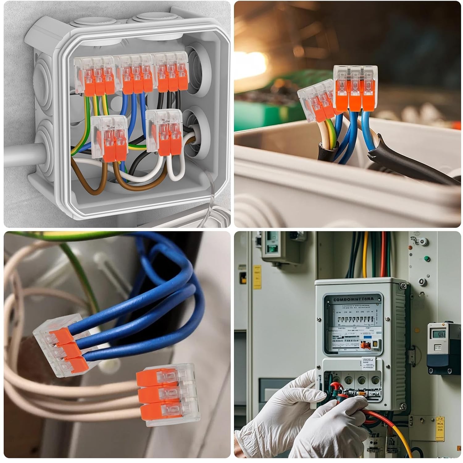 90Pcs For Wago 221 Lever Nuts Compact Splicing Wire Connectors - 2/3/5 Terminal