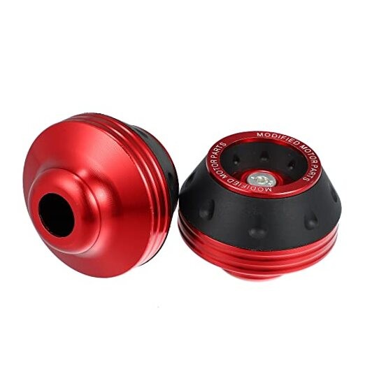 Pair Motorcycle Wheel Front Fork Frame Sliders Falling Protection Universal Red