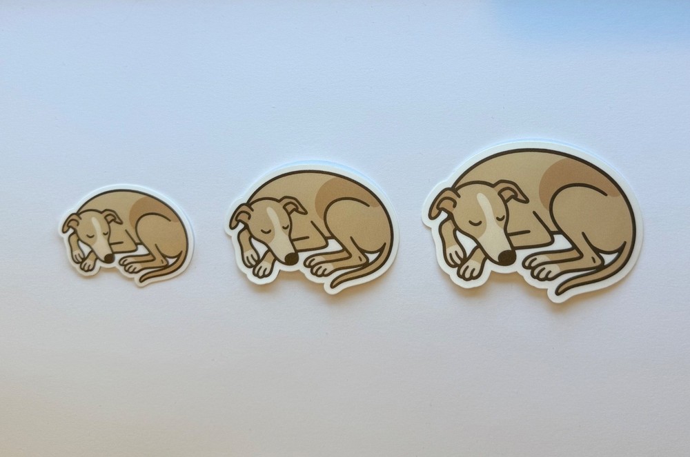 Greyhound Sleeping Sticker