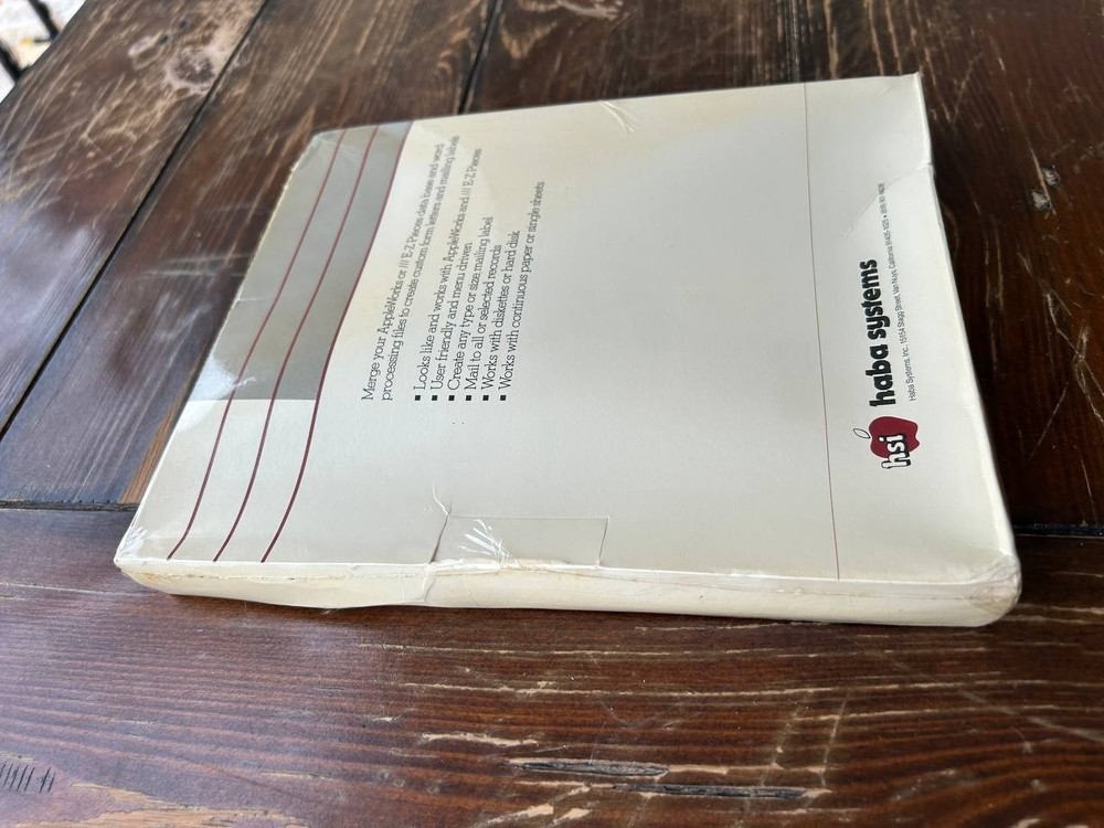 HabaMerge software, Form Lette/mailing Label Program for AppleWorks Macintosh