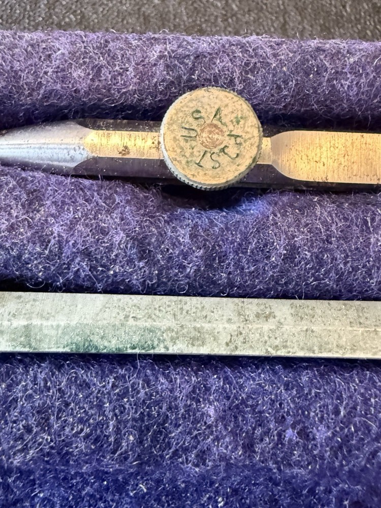 Vintage Frederick Post Excelsior 704 Drafting Compass Set Complete