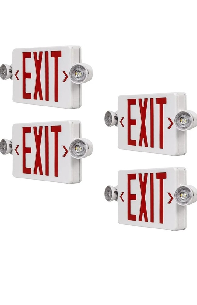 4 Pack LED Exit Lighting Fixture UL Listed