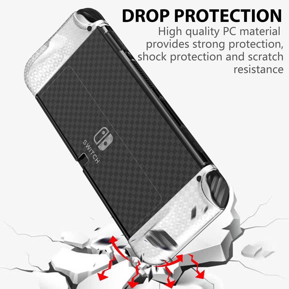 HEYSTOP Switch OLED Case for Nintendo Model, Dockable Cover Black