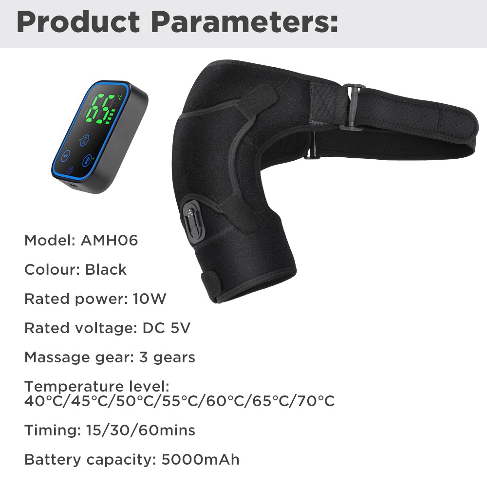 2026 Heated Shoulder Massager with Vibration Dual Therapy Pad Rechargeable