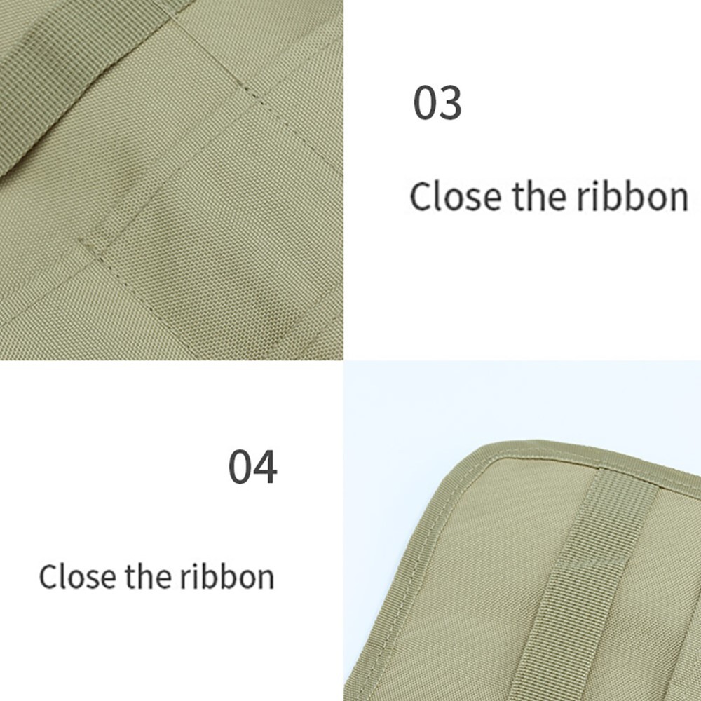1PCS Foldable Hanging Multi Pocket Storage Roll for Picnic, Kitchen, BBQ, Hiking