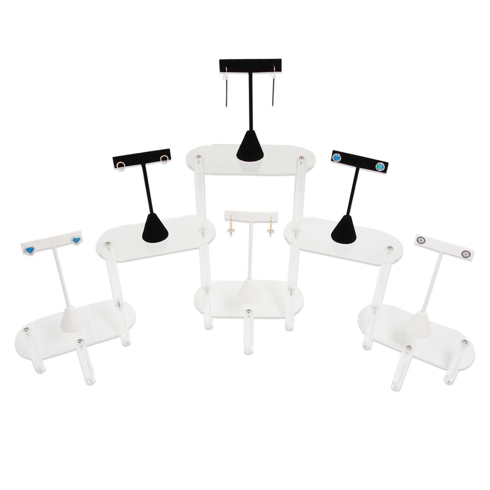 Clear Acrylic Multiplatform Display Stand with 6 Adjustable Risers