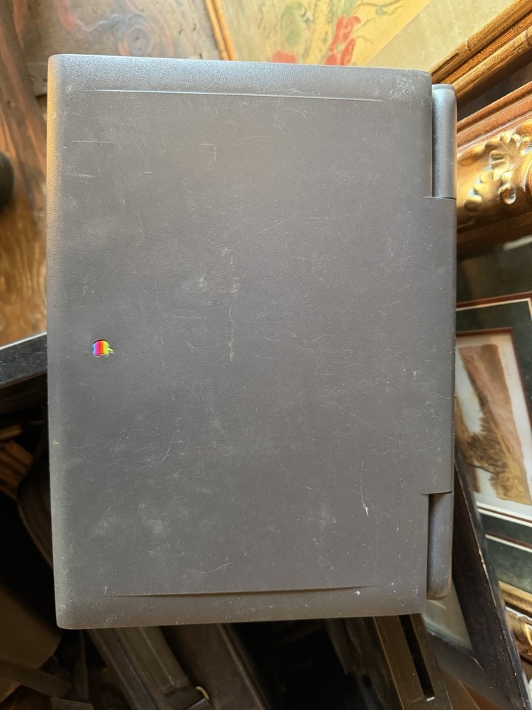 Apple Vintage Laptop with Rainbow Logo