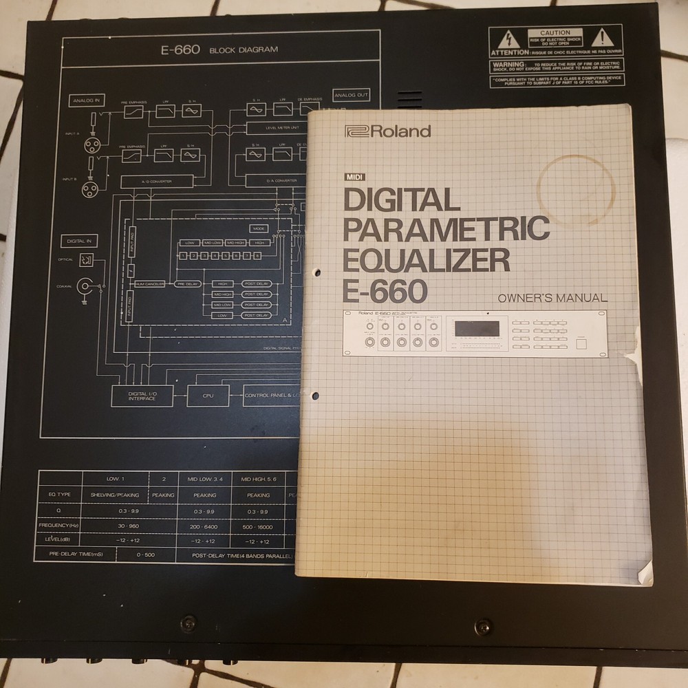 Roland E-660 Digital Parametric Equalizer, Eq, Vintage Rack