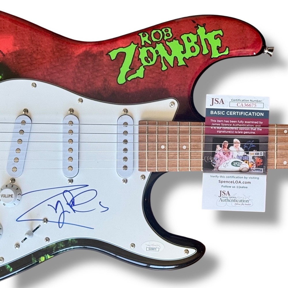 Rob Zombie Signed Guitar Custom Graphics JSA COA Hellbilly Deluxe
