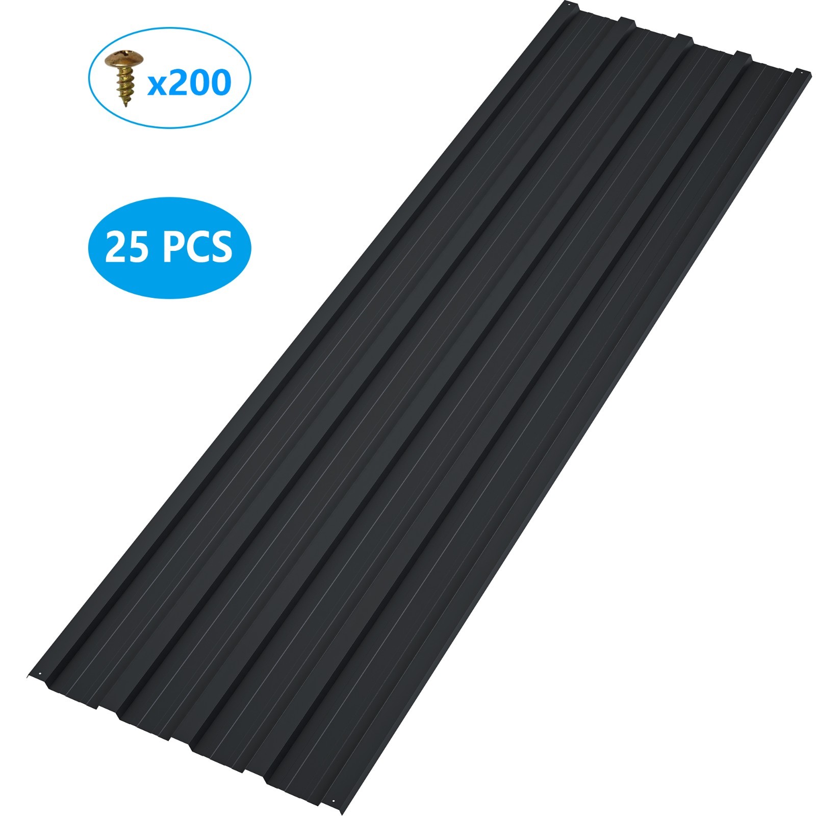 25 PCS Roof Panels Galvanized Steel Hardware Metal Roofing Sheets Wall Panels