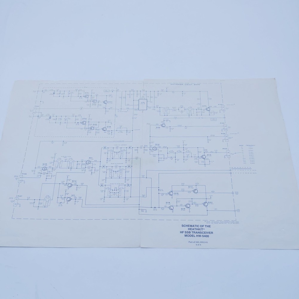 Heathkit HW-5400 SSB Transceiver Manual/Schematic/Layout Pullouts