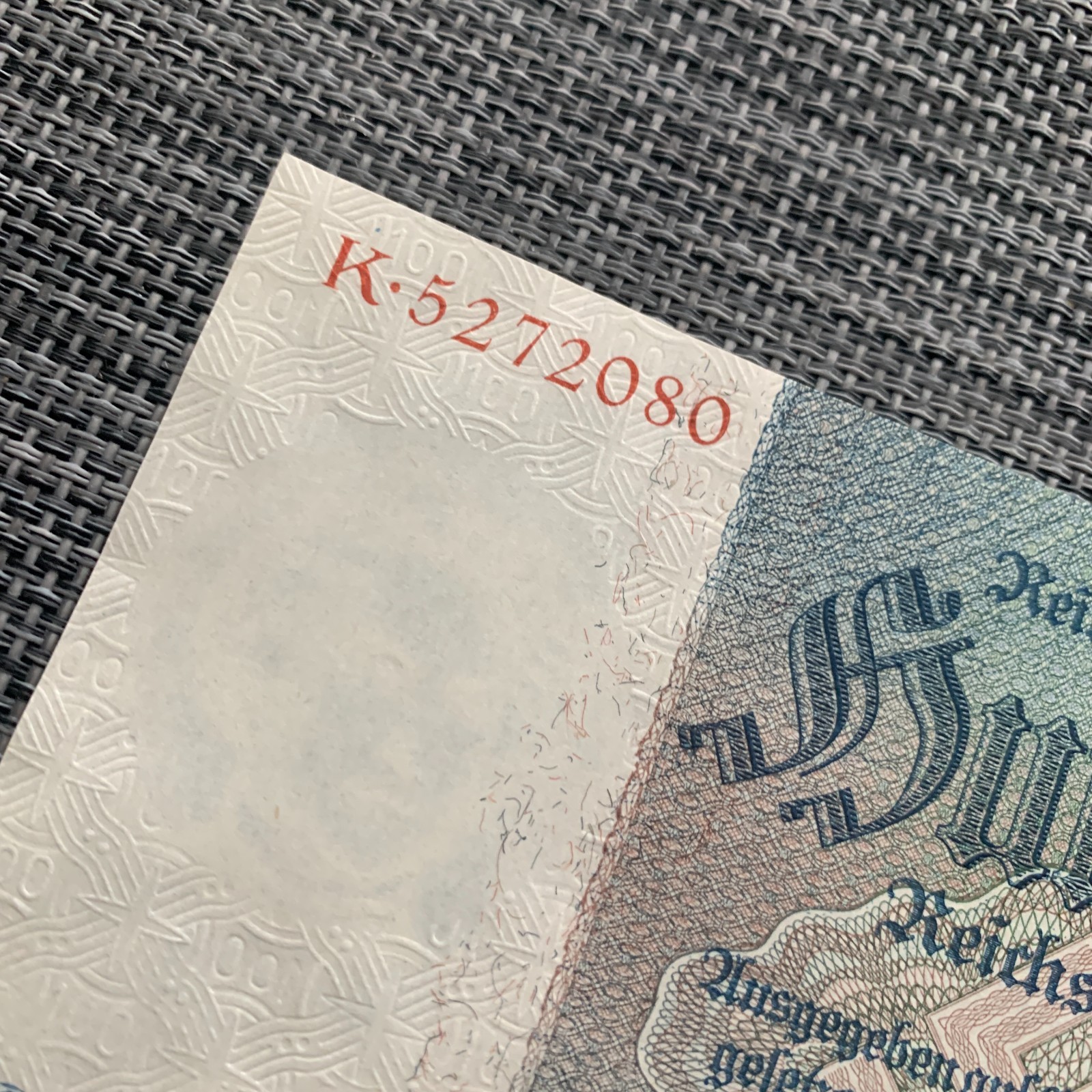 100 NAZI GERMAN Mark SWASTIKA Banknote (1935) P183 WWII, WW2 Currency Money