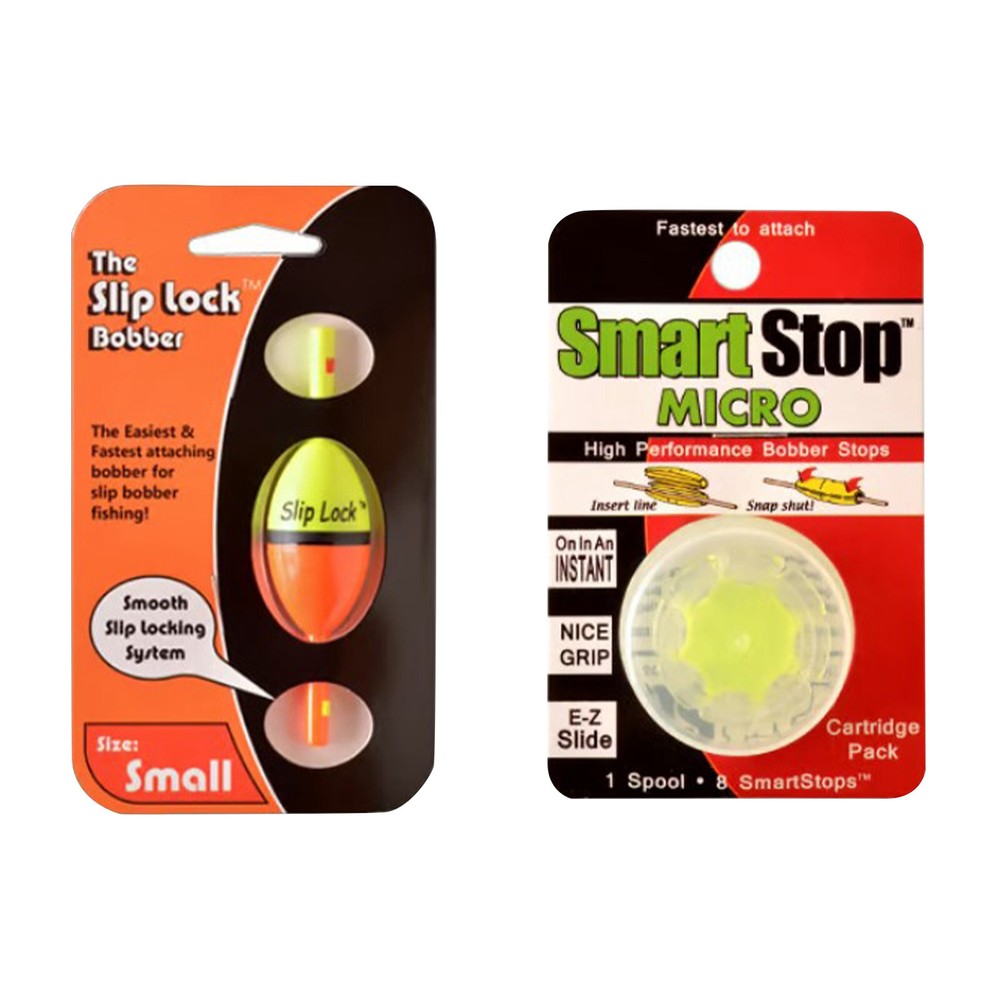 Smart Slip Lock Bobber and Smart Stop Micro Bobber Stop Combo Pack Includes Tool