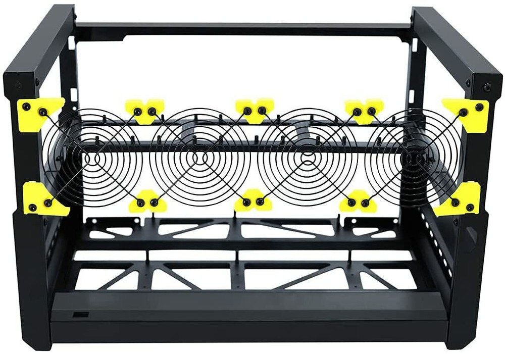 Veddha T3 6-GPU Mining Case Aluminum Mining Rig Open Air Frame Case