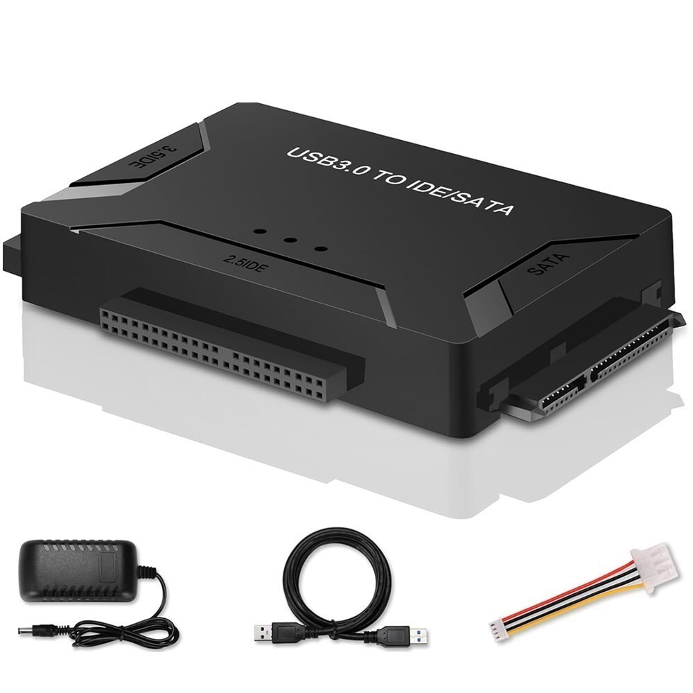 USB 3.0 to IDE & SATA Converter External Hard Drive Adapter Kit 2.5"/3.5" Cable