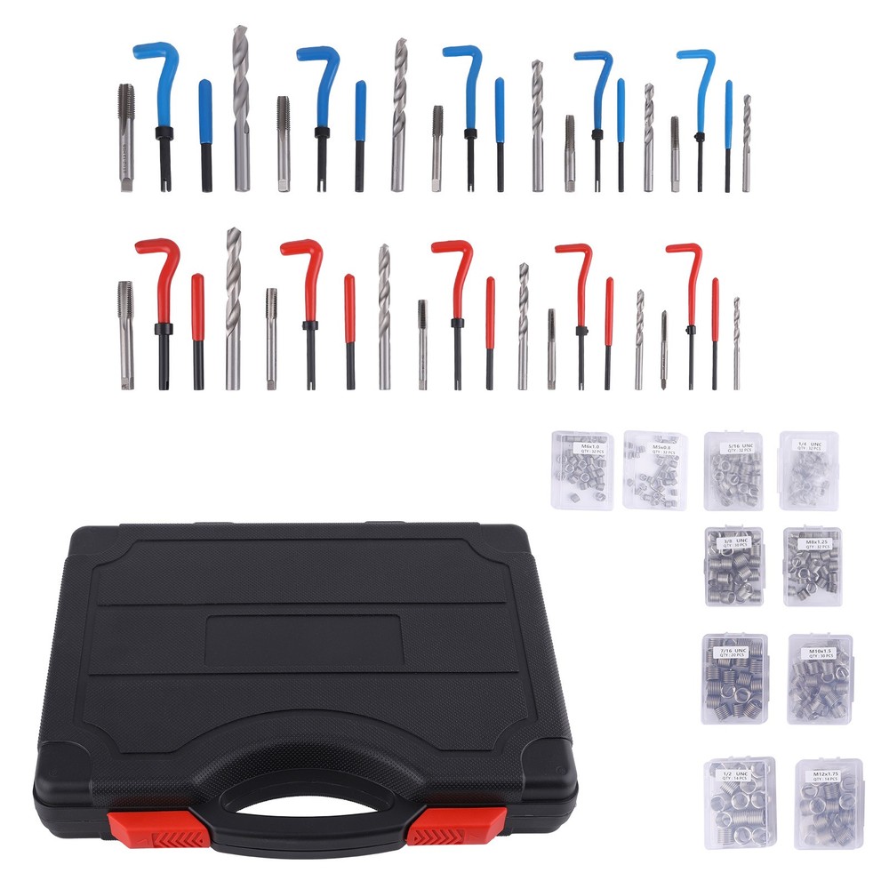 Helicoil Thread Repair Kit Inserts Breaking Pin Tool set  Screw Taps Drill Bits