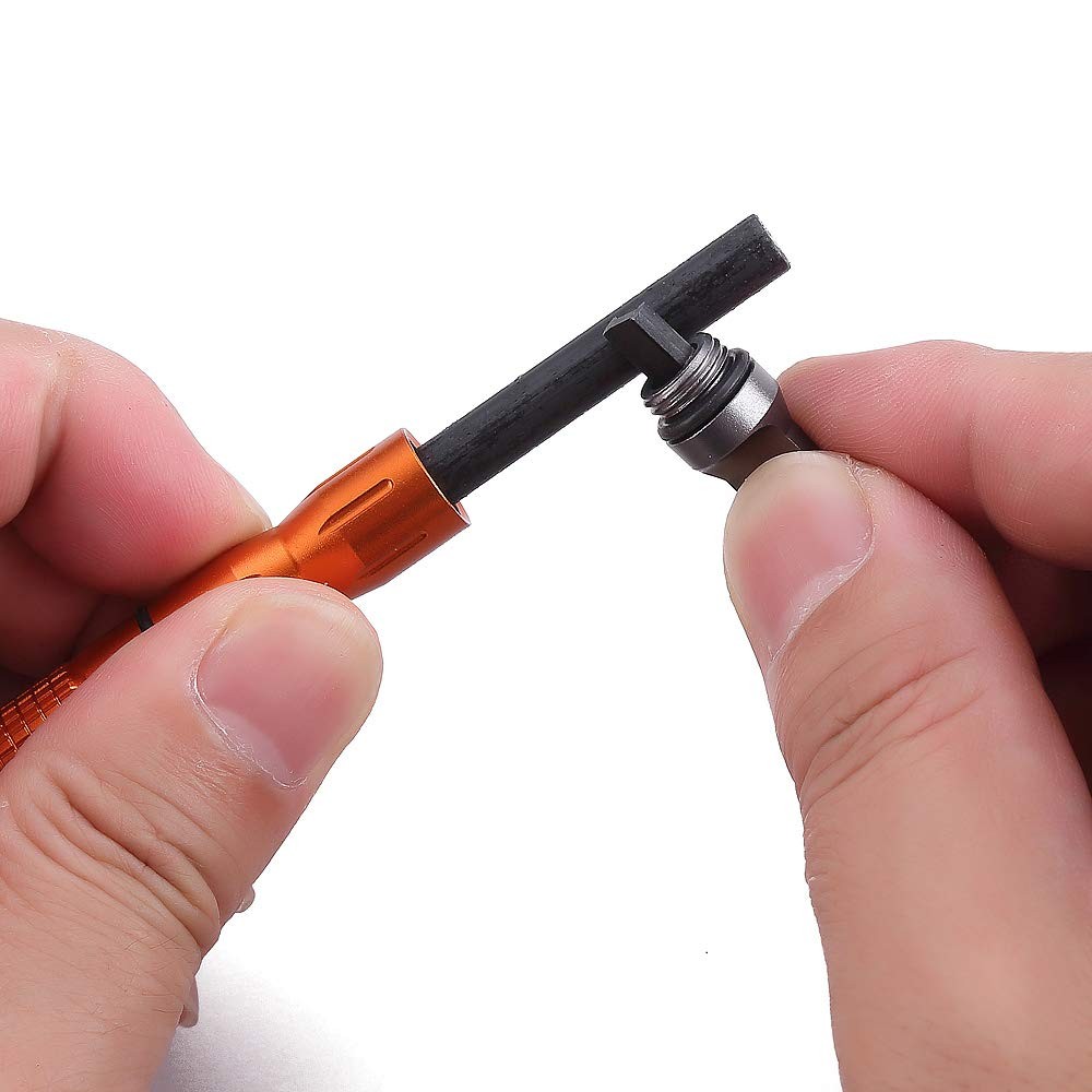 DOSMAMZ 2PCS Compact Fire Starter with Scraper Striker, Replaceable Orange