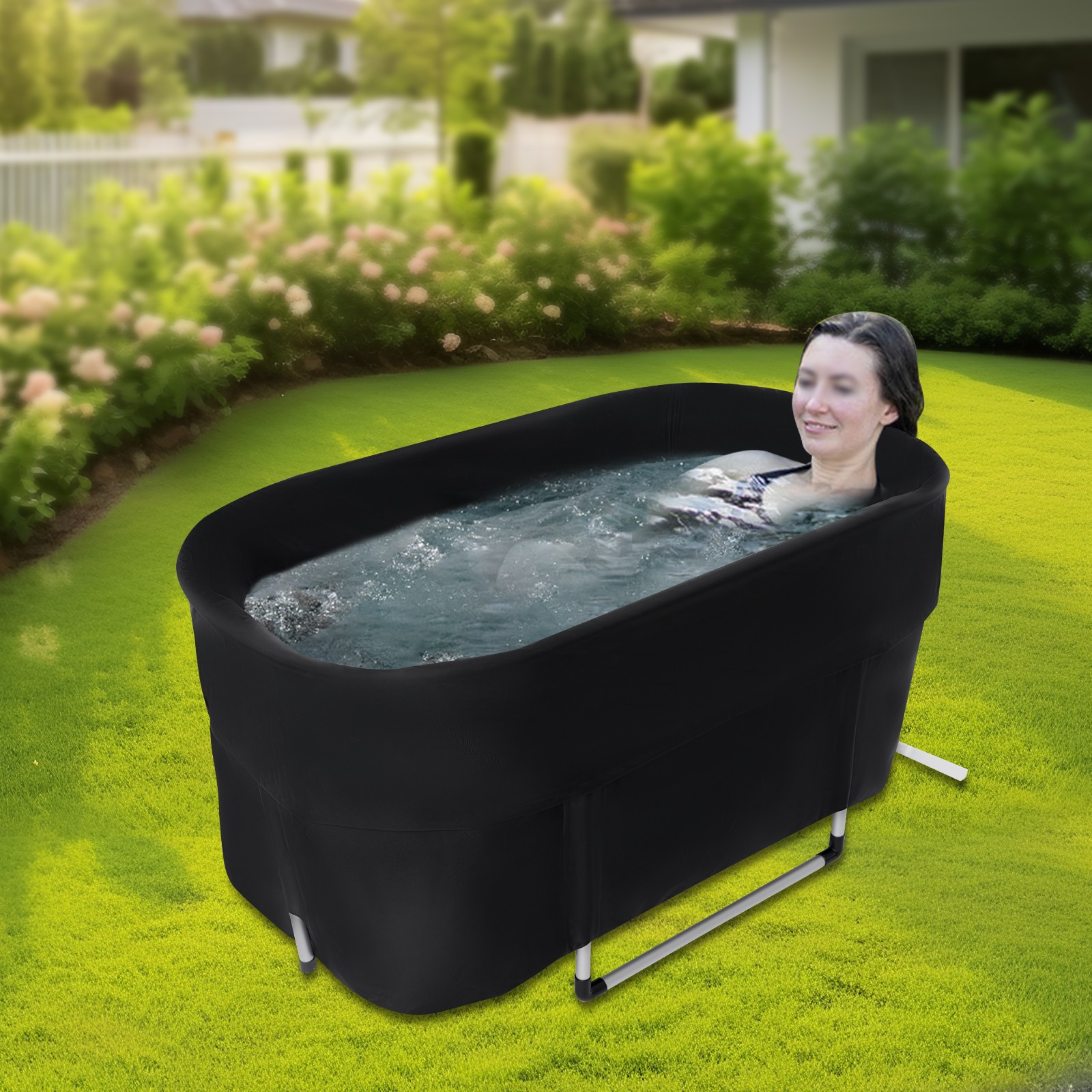 Portable Bathtub for Adult Soaking Bath Tub for Hot/Ice 45.3*22.4*21.7in