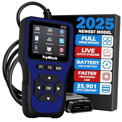 OBD2 Scanner Diagnostic Tool, Check Engine Code Reader with 35901 DTC Blue