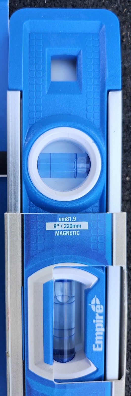 Empire 9" Magnetic Torpedo Level Pack Of 2 Levels, Blue EM81.9G, New