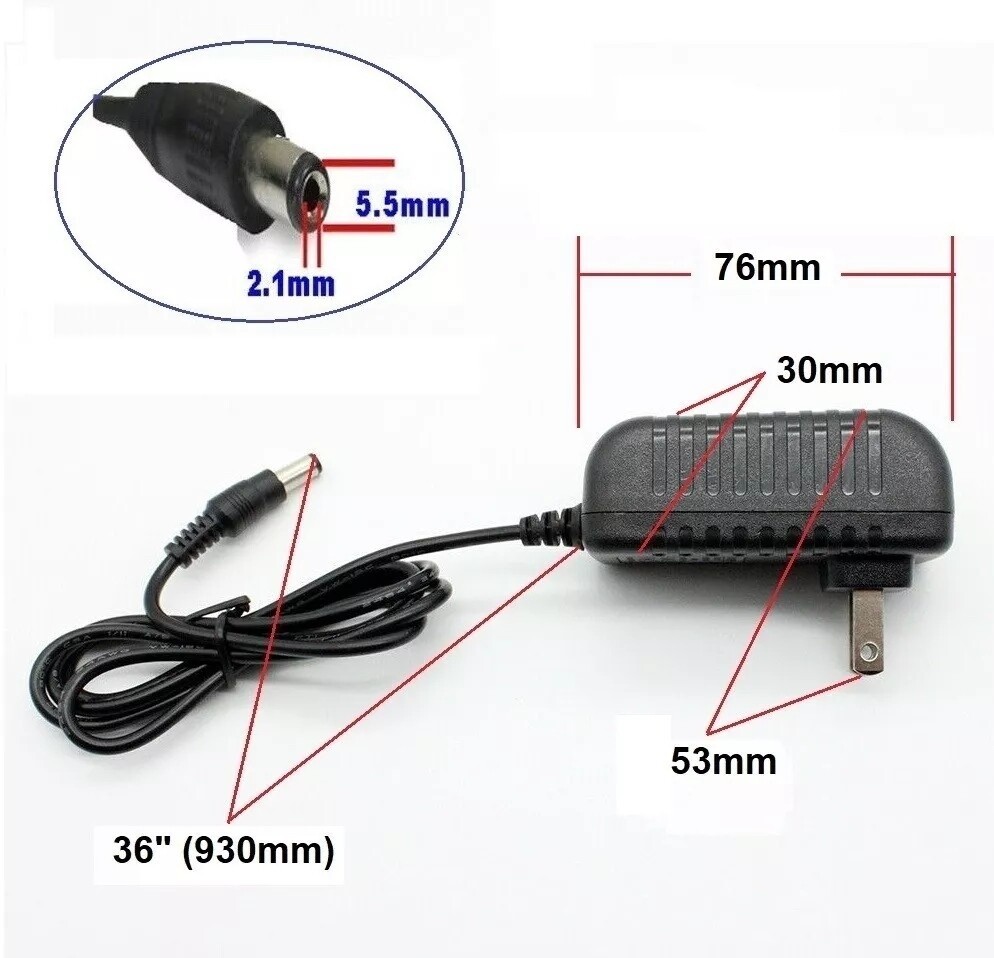 100-240V AC to DC 12V 2A Power Supply Adapter Heavy-Duty LED Light Strip 24W SMD