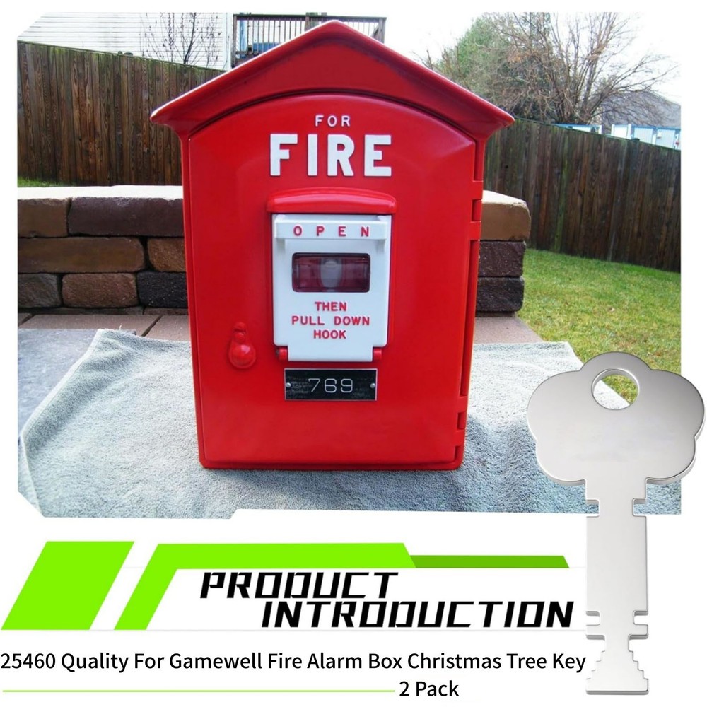 2 Pack Fire Alarm Box Key Replacement For Gamewell And Elevator Fire Master