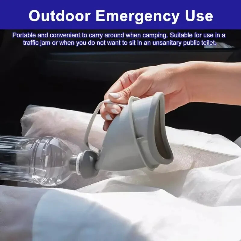 2 Pack Male Female Urination Toilet Urinal Funnel Camping Urine Device Travel