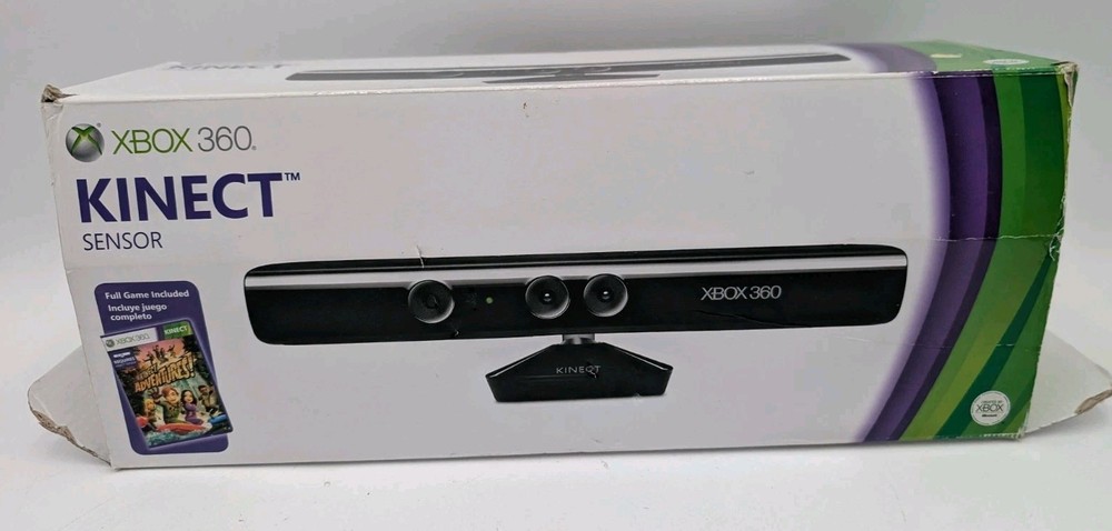 Official Microsoft Xbox 360 Kinect Motion Sensor Bar w/ Kinect Adventures Game