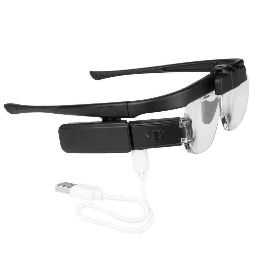 Rechargeable LED Light Magnifying Glass Adjusting Magnifier Loop With Lens