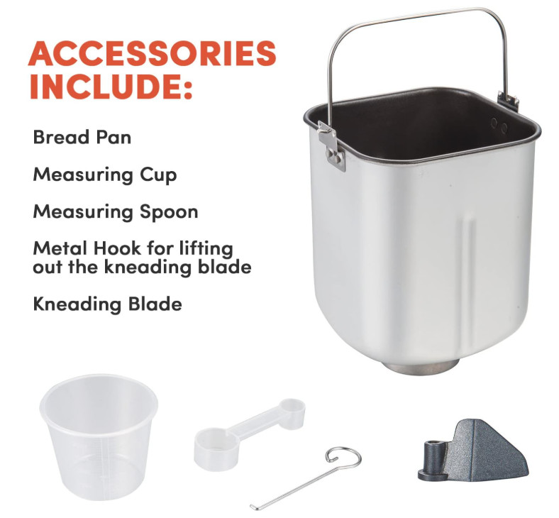 EBM8103M Bread Maker, 3 Loaf Sizes, 19 Programs, Gluten Free, 2LB, Mint