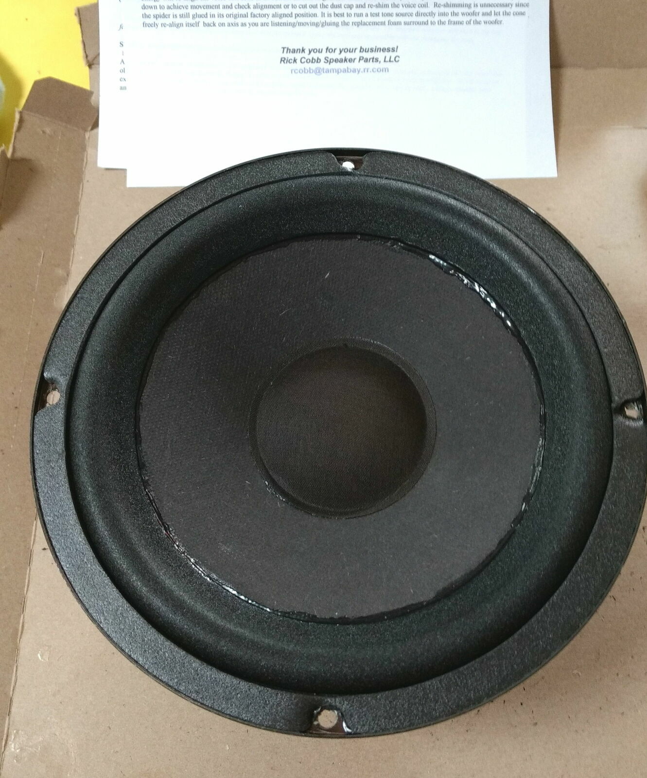 Boston Acoustics HD8, HD9 (passive) 8" Filleted Foam Surround Speaker Repair Kit