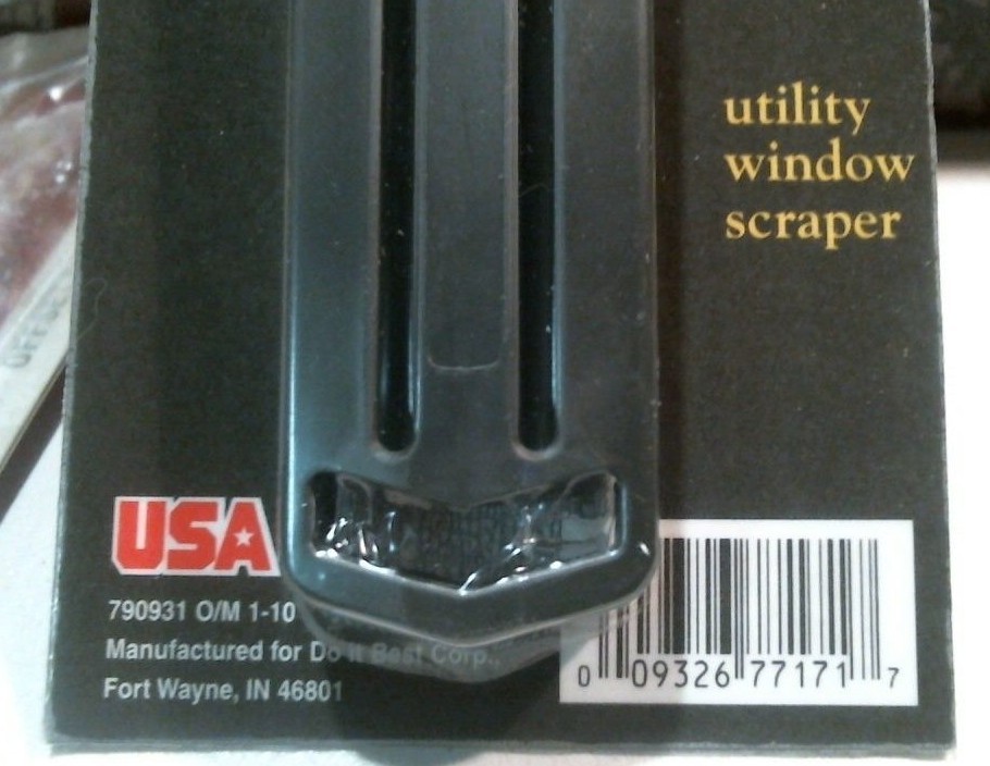 Do It Best 77171 Trigger Action Retractable Blade Utility Window Scraper FS