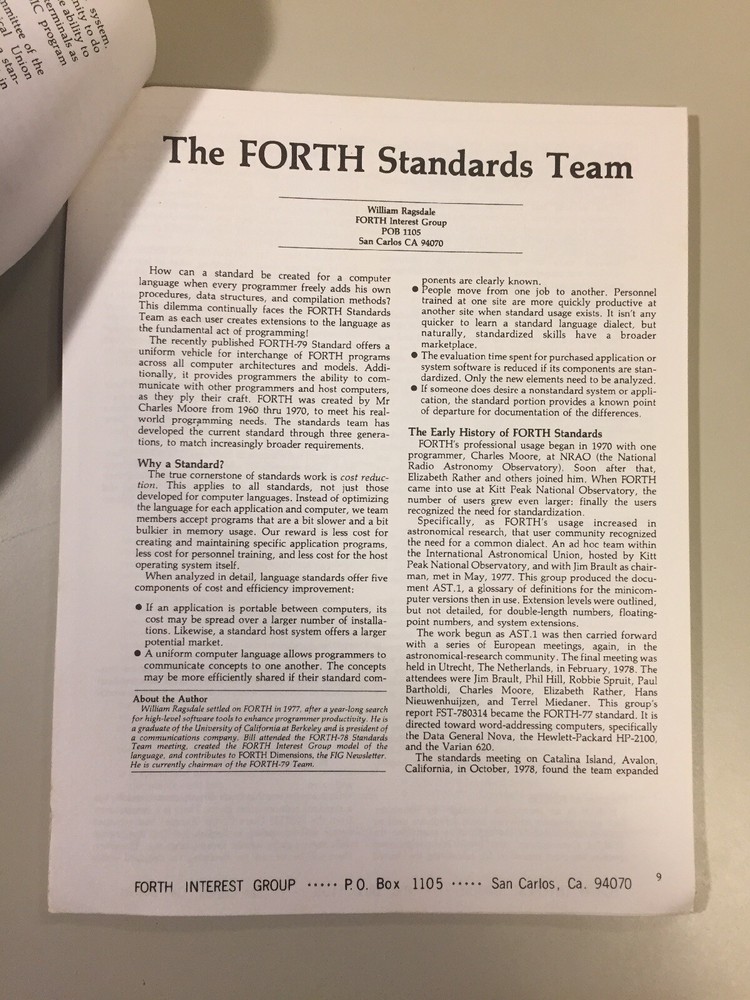 Vintage 1980 Forth Interest Group BYTE Magazine Forth Language Reprints