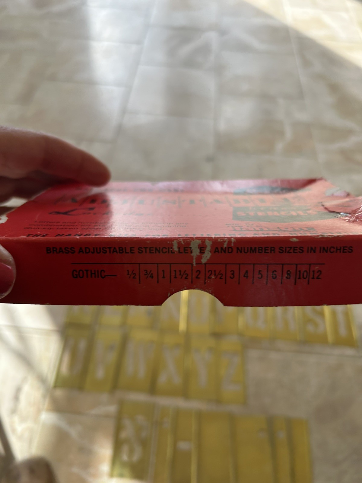 Reese's Brass Stencils Adjustable Vintage With Box