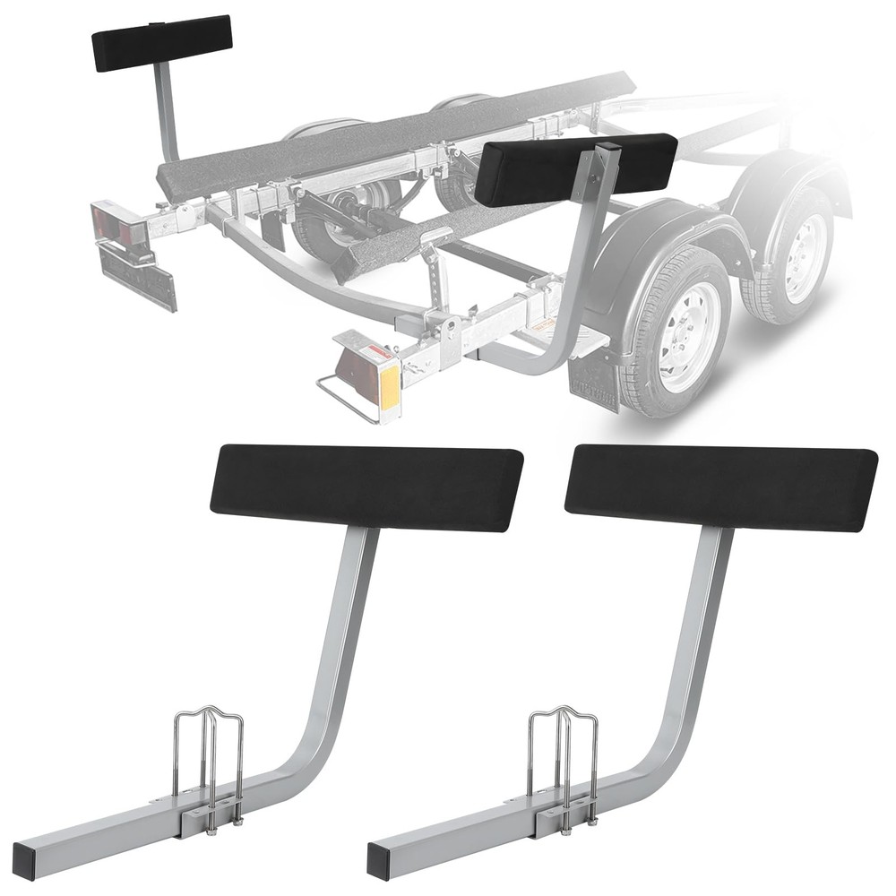 20"Carpeted Guide On Tilting Side Bunks - Boat Trailer Guide W/Frames & Hardware
