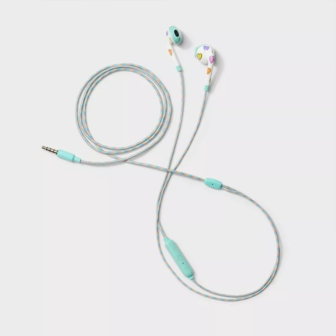 Roller Rabbit x Target - Disco Hearts Wave Wired Earbuds NWT
