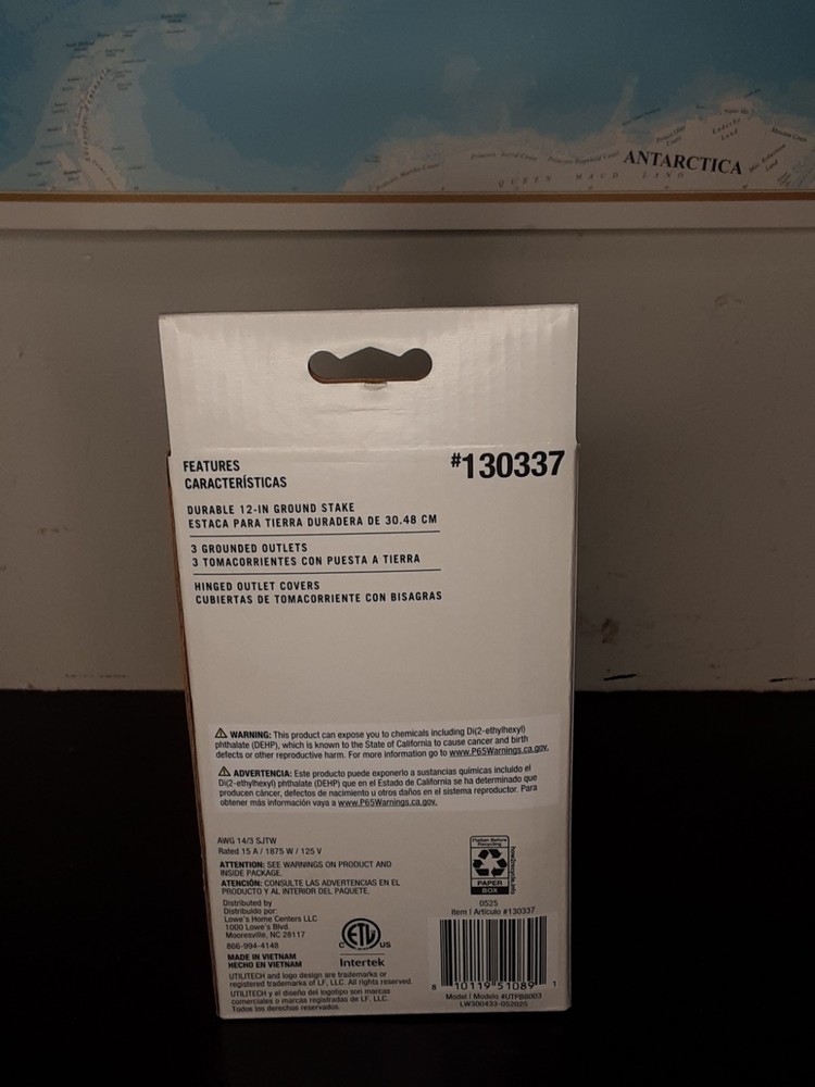Utilitech Outdoor 3-Outlet Power Stake